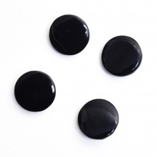 Black onyx 30mm round rose cut flat back 37.15 ct gemstone 